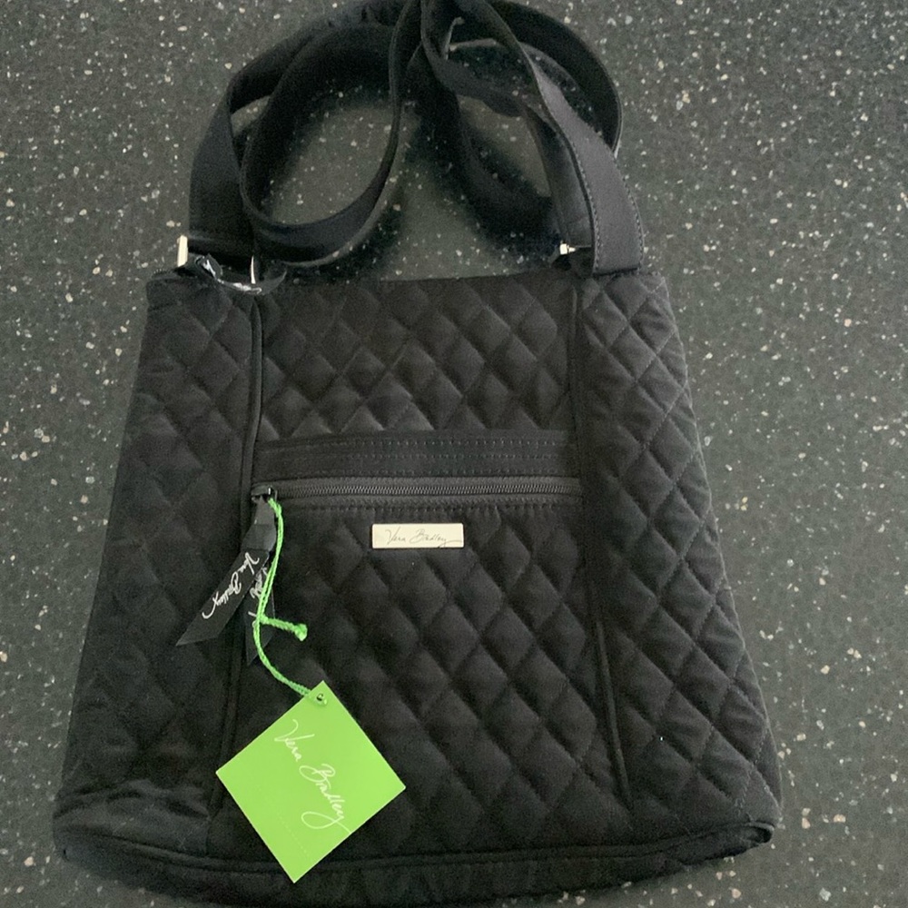 Vera Bradley Microfiber Classic Black Hipster NWT